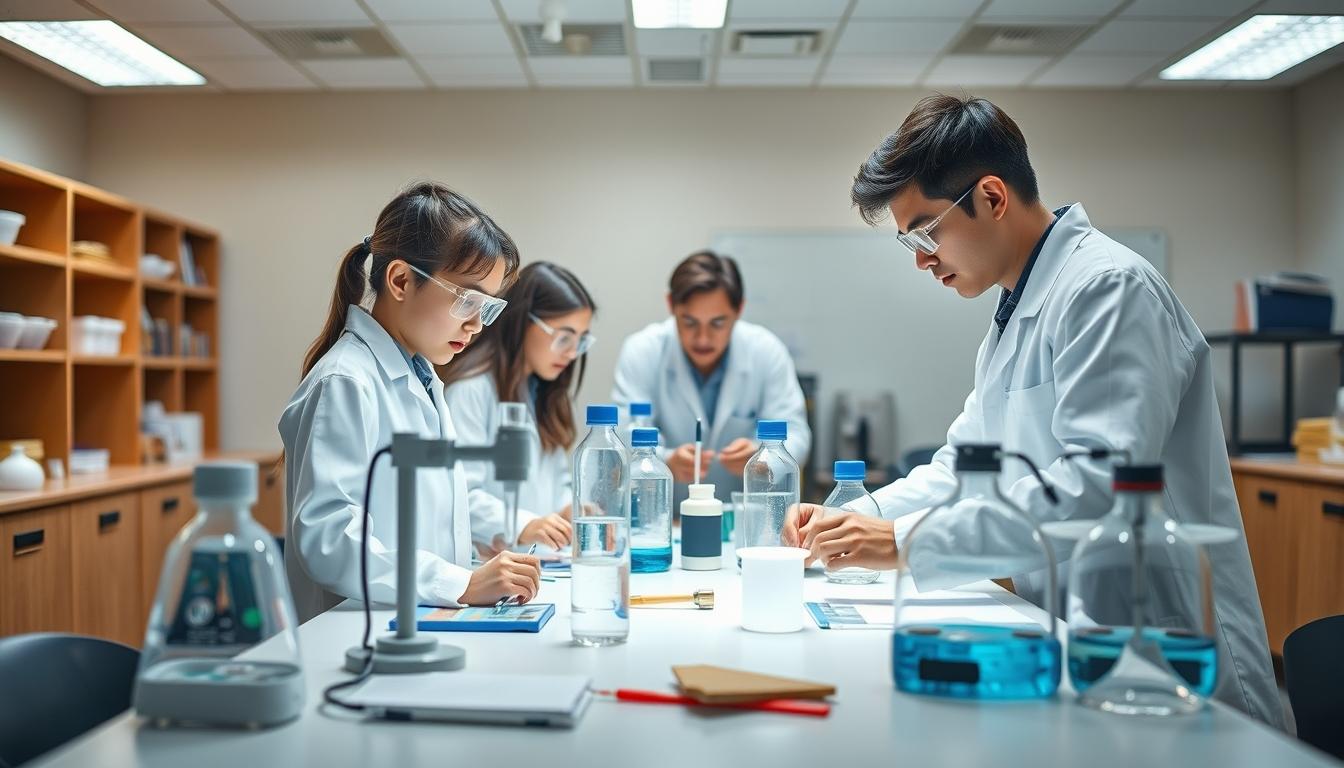 Student using learning strategies while studying