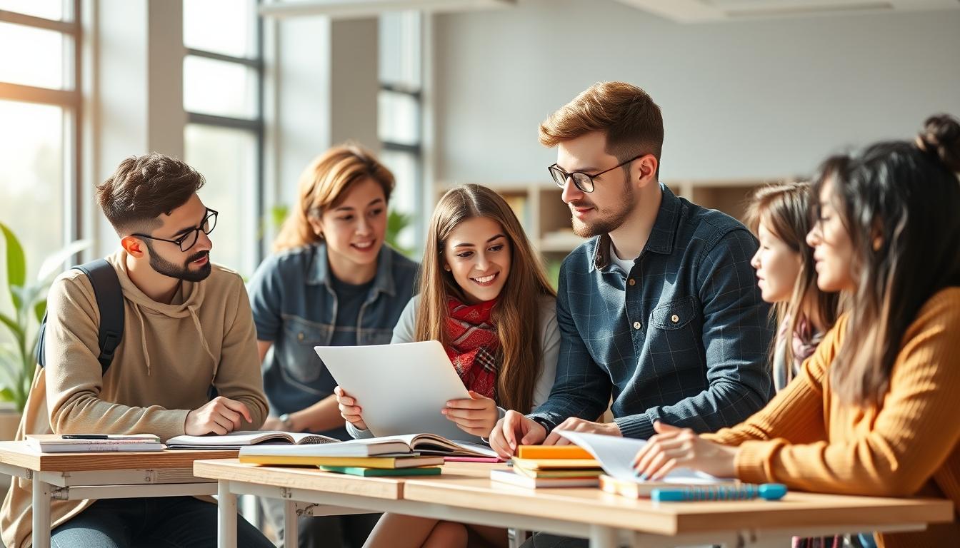 Structured study materials and learning resources on a desk